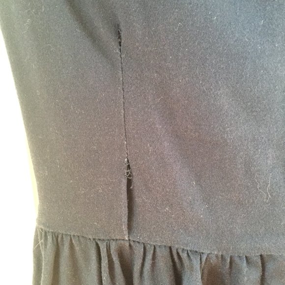 Navy Patterned Fit & Flare Dress - Picture 7 of 7